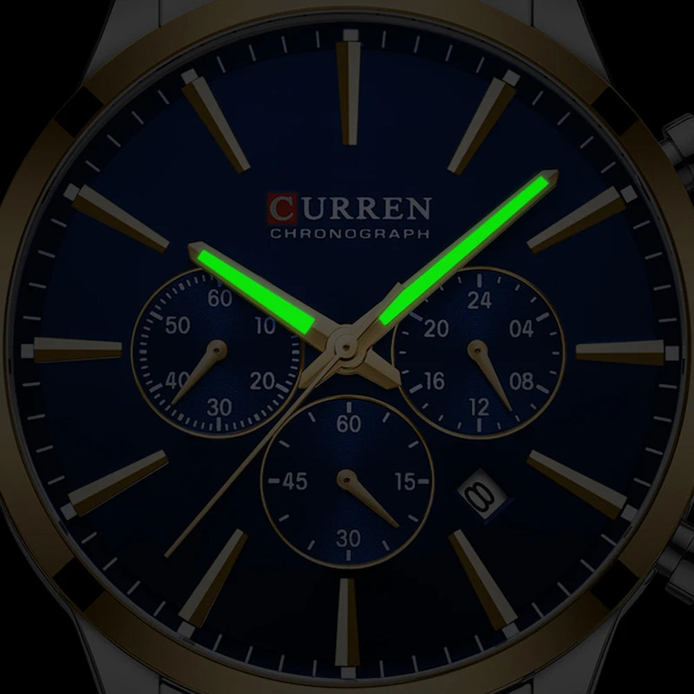 Curren Watches Men Top Brand Luxury Casual Sport Men's Watch Stainless Steel Business Man Clock Fashion Chronograph Wristwatch